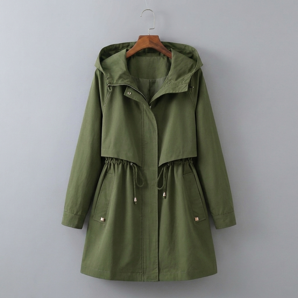 Beatrice Wyndham | Hooded Drawstring Trench Coat For Women