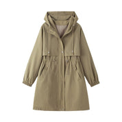 Jacqueline Pemford | Hooded Longline Trench Rain Jacket For Women