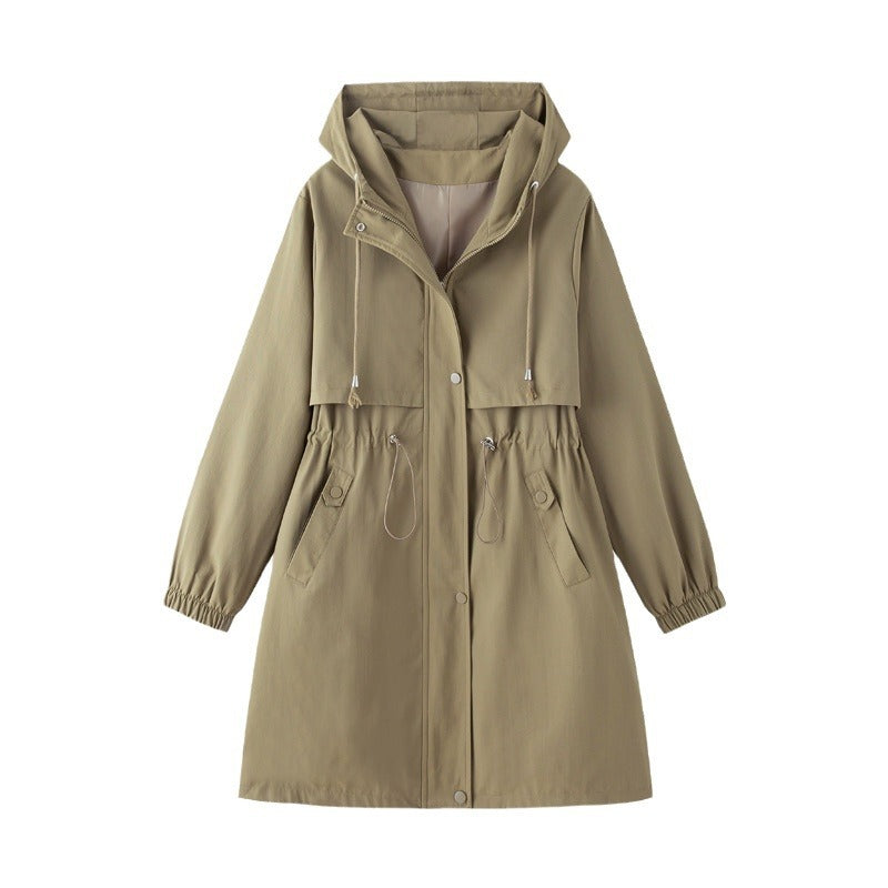 Jacqueline Pemford | Hooded Longline Trench Rain Jacket For Women