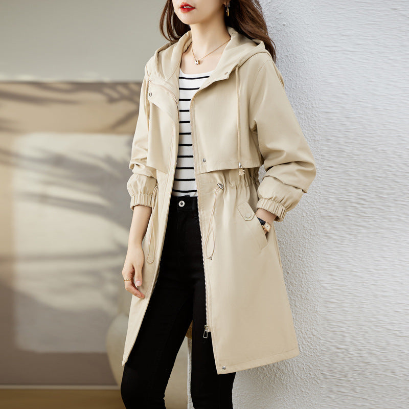 Jacqueline Pemford | Hooded Longline Trench Rain Jacket For Women