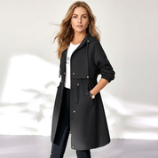 Jacqueline Pemford | Hooded Longline Trench Rain Jacket For Women