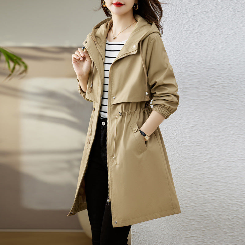 Jacqueline Pemford | Hooded Longline Trench Rain Jacket For Women