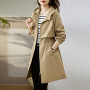 Jacqueline Pemford | Hooded Longline Trench Rain Jacket For Women