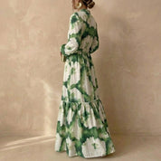 Genevieve Larmont | Tie-Dye Long Sleeve Maxi Dress For Women
