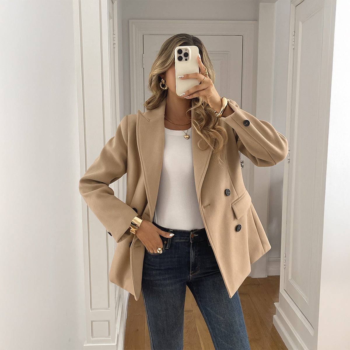 Pauline Merriweather | Oversized Double-Breasted Blazer For Women