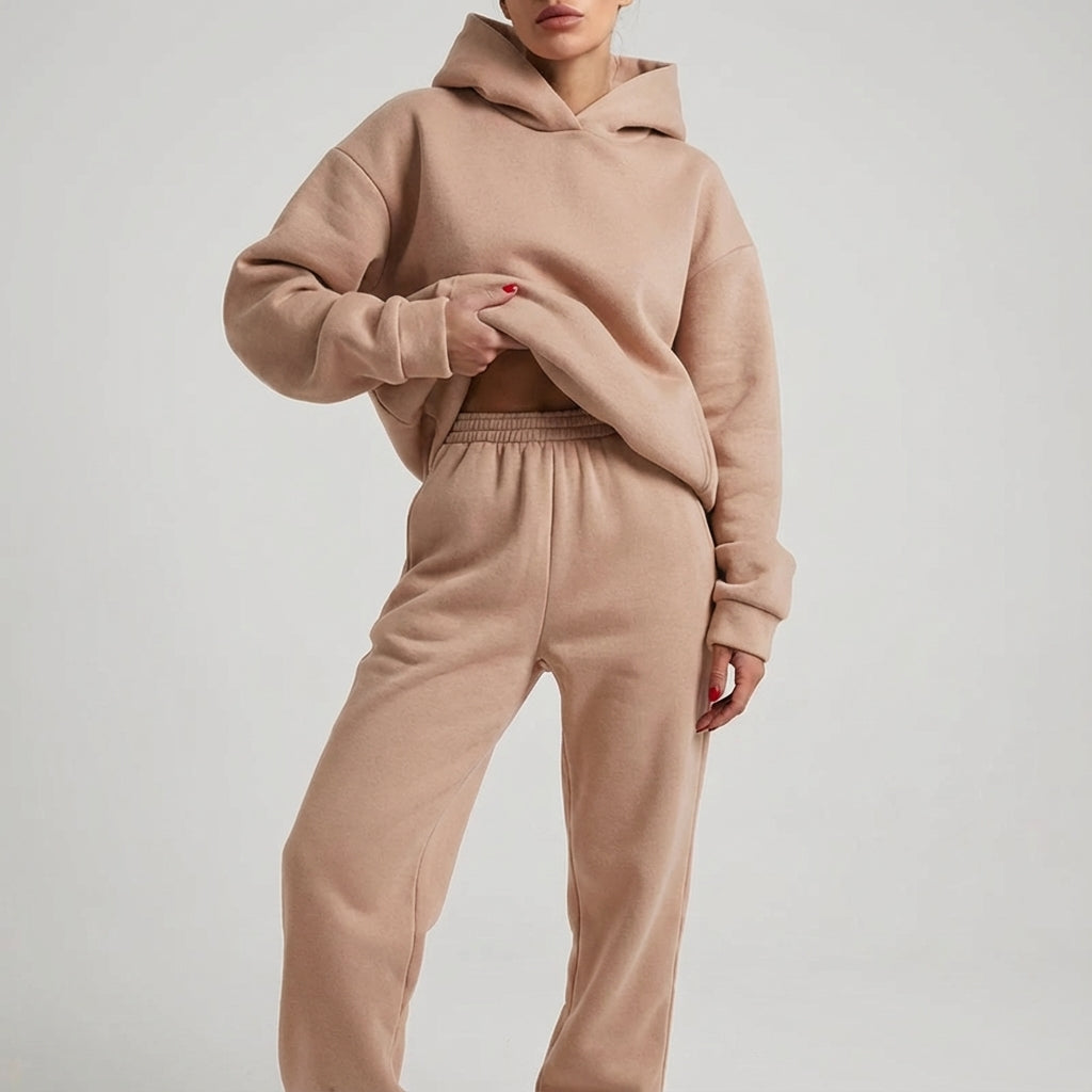 Loretta Canfield | Oversized Hoodie Tracksuit Two-Piece Set For Women
