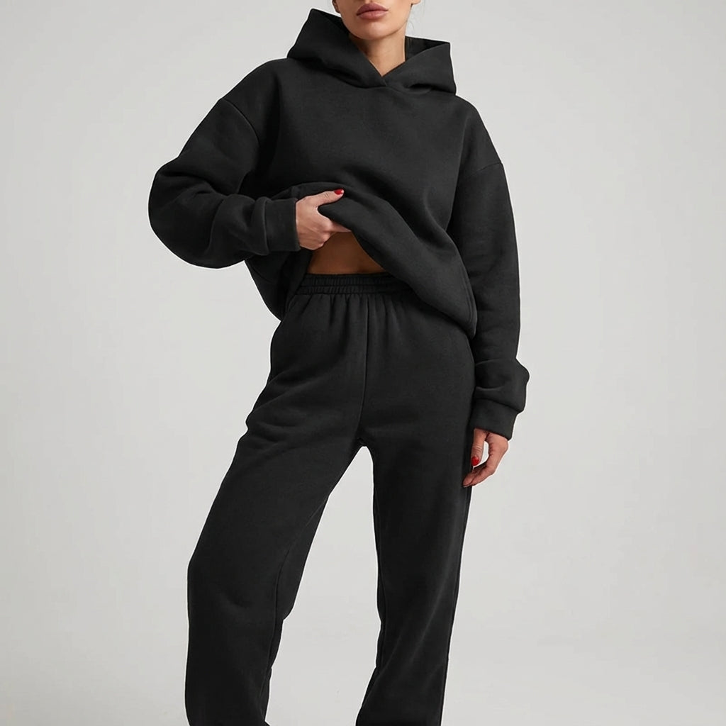 Loretta Canfield | Oversized Hoodie Tracksuit Two-Piece Set For Women