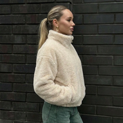Nadia Thornwell | Oversized Plush Zip Jacket For Women