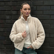 Nadia Thornwell | Oversized Plush Zip Jacket For Women