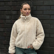 Nadia Thornwell | Oversized Plush Zip Jacket For Women