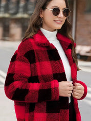 Harriet Dunmore | Plaid Fleece Button-Front Jacket For Women