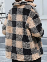 Harriet Dunmore | Plaid Fleece Button-Front Jacket For Women