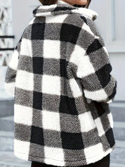 Harriet Dunmore | Plaid Fleece Button-Front Jacket For Women