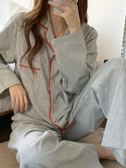Rosanne Clifford | Striped Long Sleeve Pyjama Set For Women