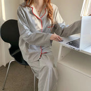 Rosanne Clifford | Striped Long Sleeve Pyjama Set For Women