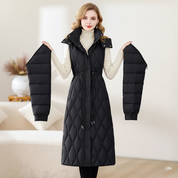 Greta Ashbourne | Longline Quilted Puffer Coat For Women