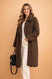 Aurelia Dunstwood | Longline Teddy Coat For Women