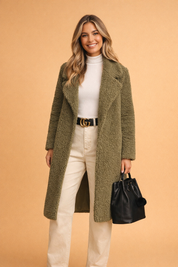 Aurelia Dunstwood | Longline Teddy Coat For Women