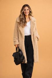 Aurelia Dunstwood | Longline Teddy Coat For Women