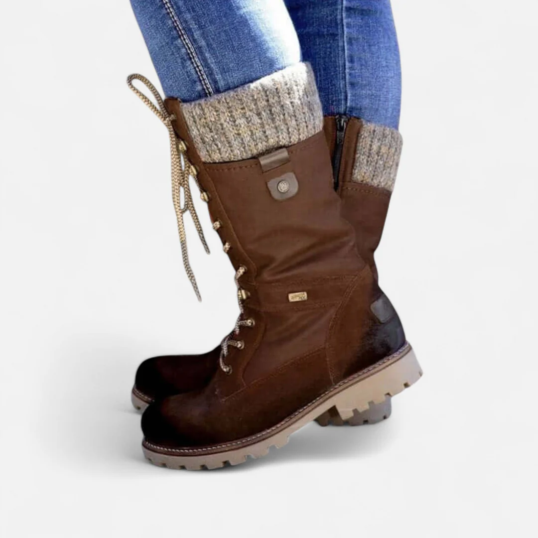 Harriet Snowfield | Knee-High Lace-Up Snow Boots For Women