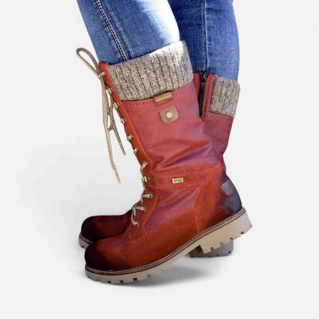 Harriet Snowfield | Knee-High Lace-Up Snow Boots For Women