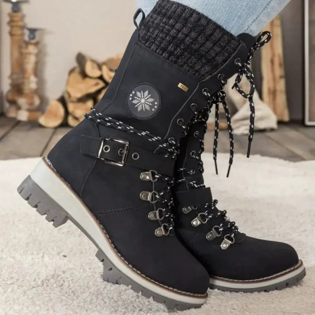 Elspeth Caldmore | Lace-Up Ankle Snow Boots For Women