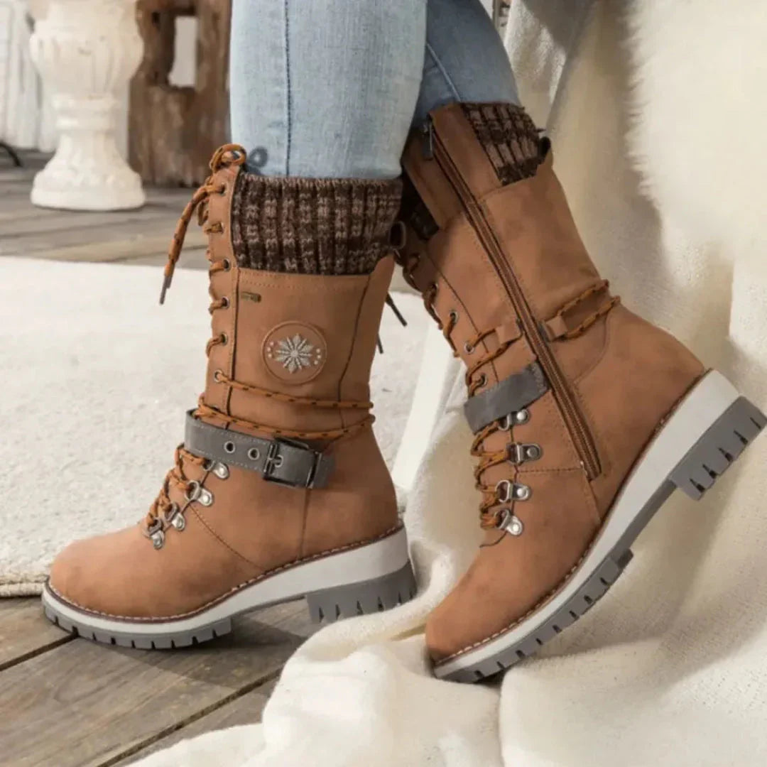 Elspeth Caldmore | Lace-Up Ankle Snow Boots For Women