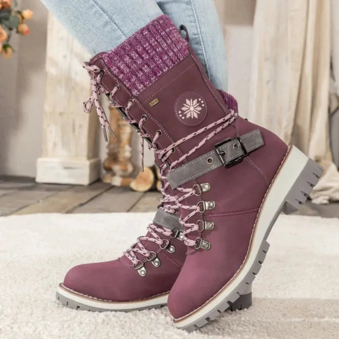 Elspeth Caldmore | Lace-Up Ankle Snow Boots For Women
