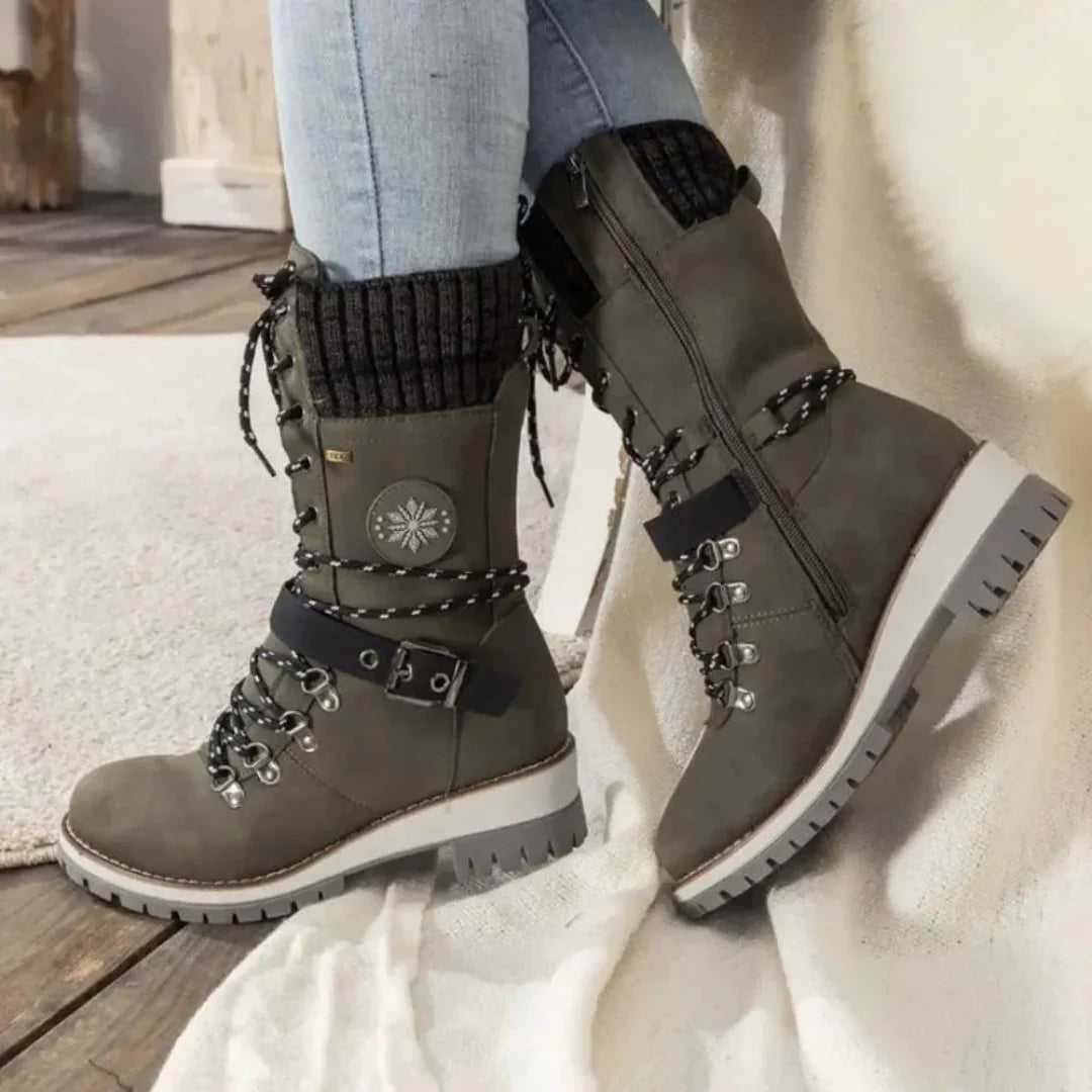 Elspeth Caldmore | Lace-Up Ankle Snow Boots For Women