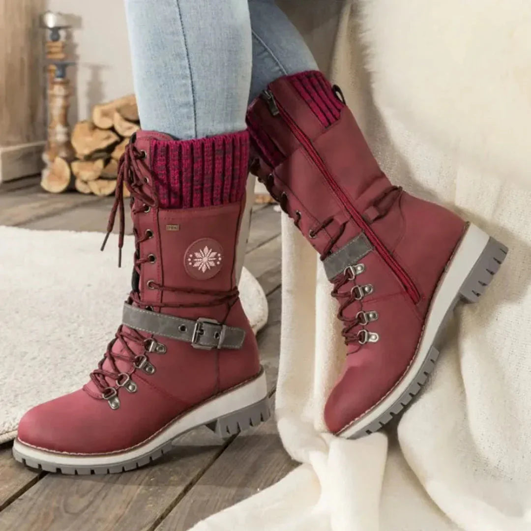 Elspeth Caldmore | Lace-Up Ankle Snow Boots For Women