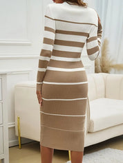 Tabitha Wrenford | Striped Long Sleeve Midi Dress For Women