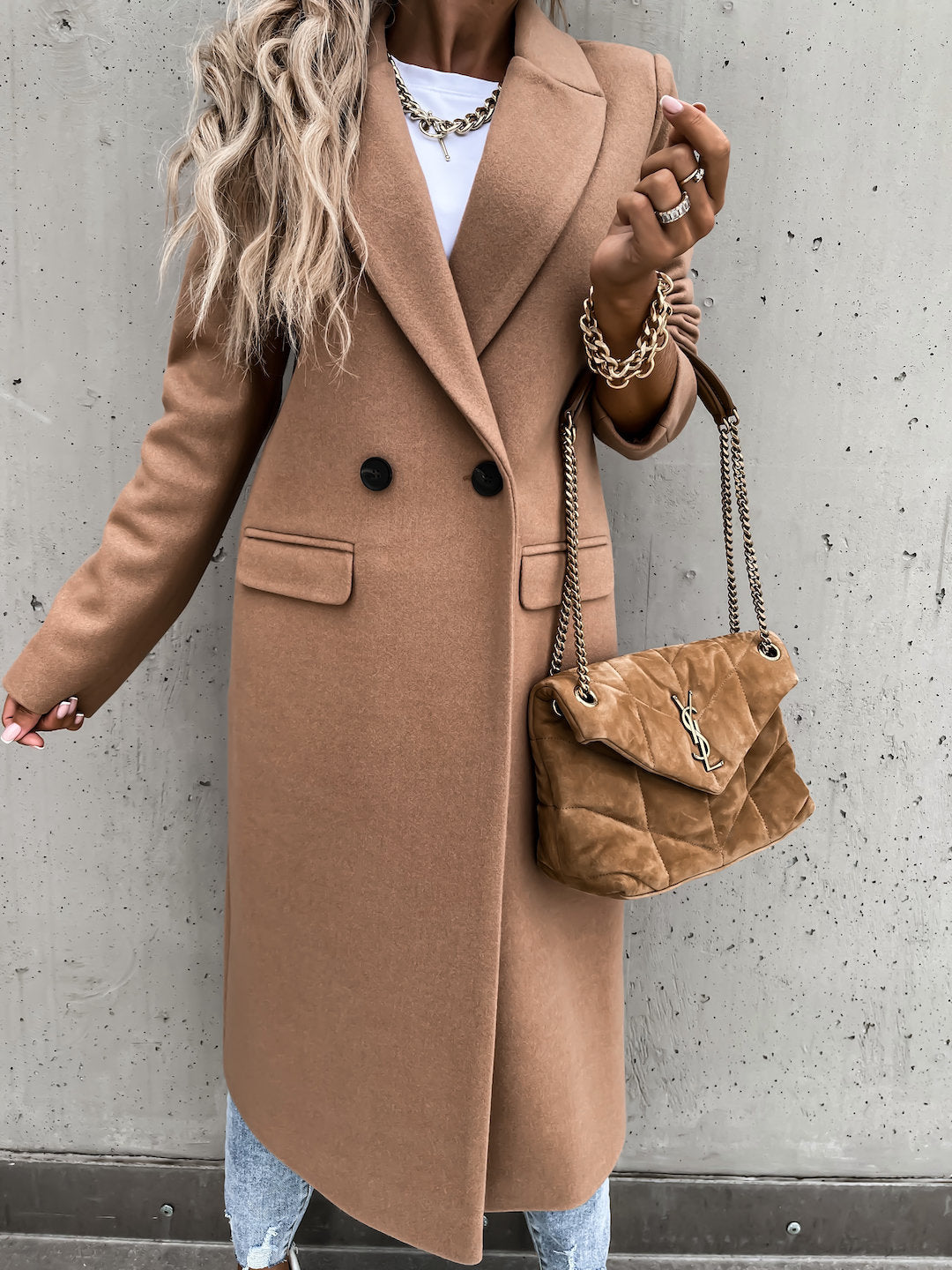 Blanche Kensworthy | Double Breasted Longline Overcoat For Women