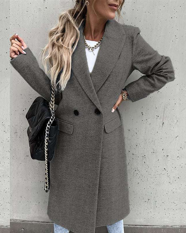 Blanche Kensworthy | Double Breasted Longline Overcoat For Women