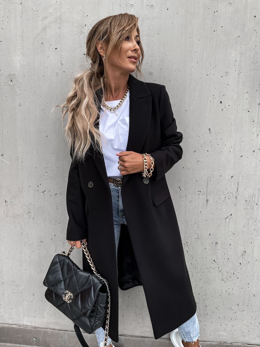 Blanche Kensworthy | Double Breasted Longline Overcoat For Women