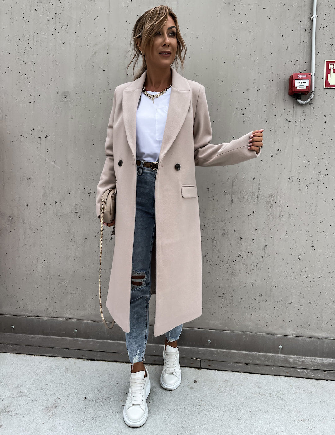 Blanche Kensworthy | Double Breasted Longline Overcoat For Women