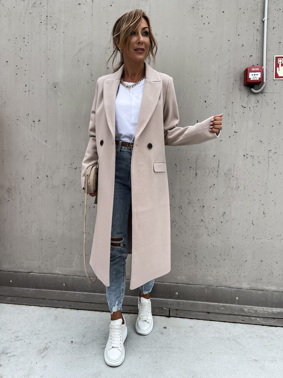 Blanche Kensworthy | Double Breasted Longline Overcoat For Women