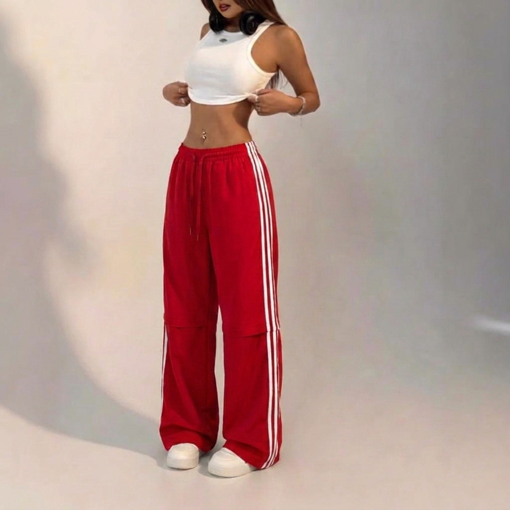 Scarlett Beauvale | Wide Leg Trackpants with Side Stripes For Women
