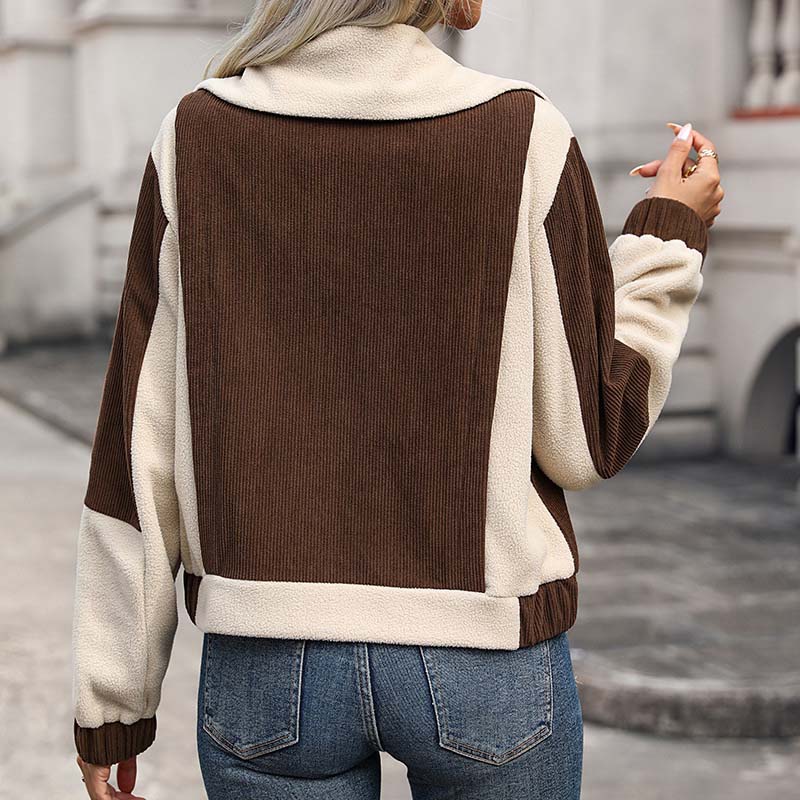 Rosalind Ashford | Two-Tone Fleece Zip Jacket For Women