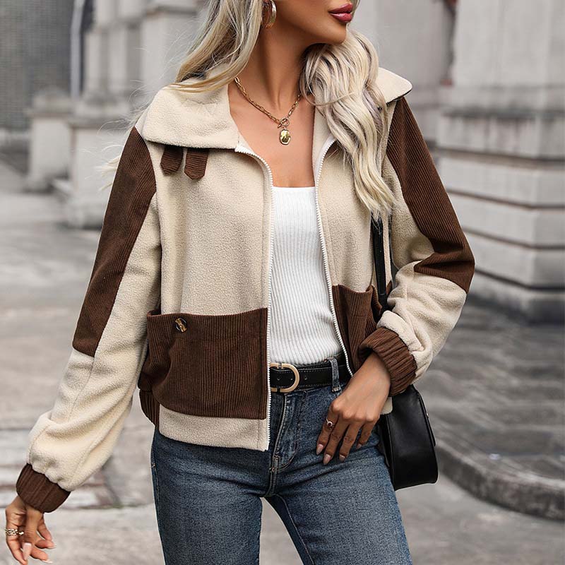 Rosalind Ashford | Two-Tone Fleece Zip Jacket For Women