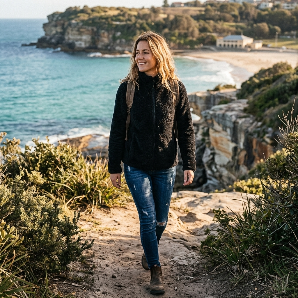 Miriam Caldwell | Fluffy Zip-Up Fleece Jacket For Women