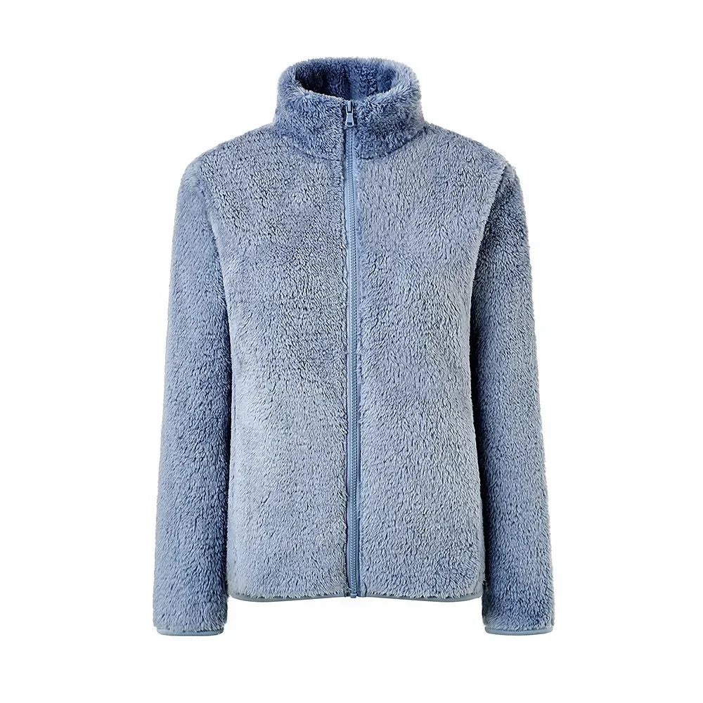 Miriam Caldwell | Fluffy Zip-Up Fleece Jacket For Women